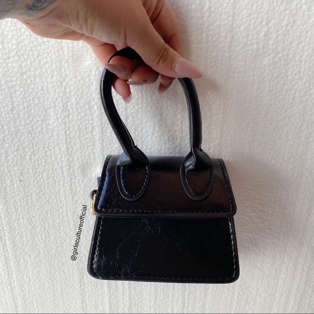 Black Mini Bag with Shoulder Strap